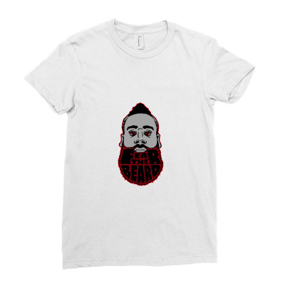 Fear The Beard James Harden Vintage Ladies Fitted T-shirt Designed By Jambudemak