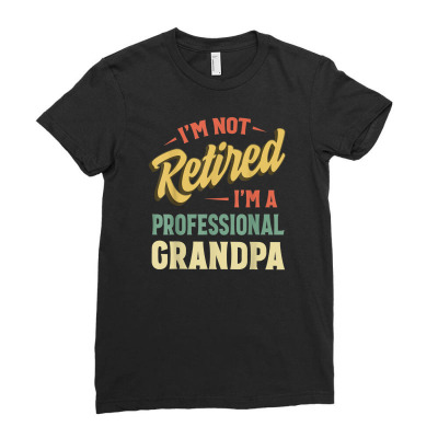Grandpa Shirts For Men Funny Fathers Day Retired Grandpa Ladies Fitted T-shirt Designed By Huongnguyen