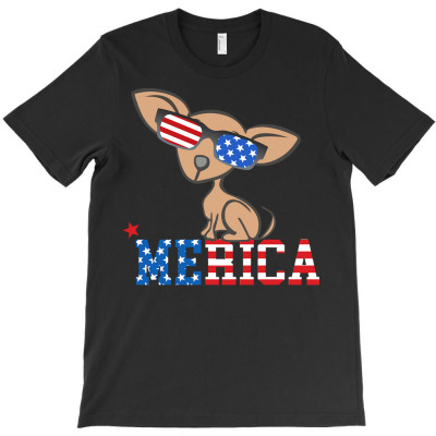 Independence Day T  Shirt Chiweenie Merica Independence Freedom 4th Of T-shirt Designed By John Mckeown