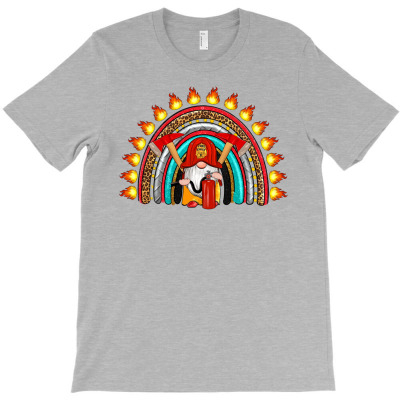 Firefighter Gnomes Rainbow T-shirt Designed By Artiststas