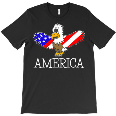 Independence Day T  Shirt Eagle U S Flag America Independence Day 4th T-shirt Designed By John Mckeown