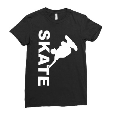 Freestyle Skateboard Ladies Fitted T-shirt Designed By Kamprett Apparel