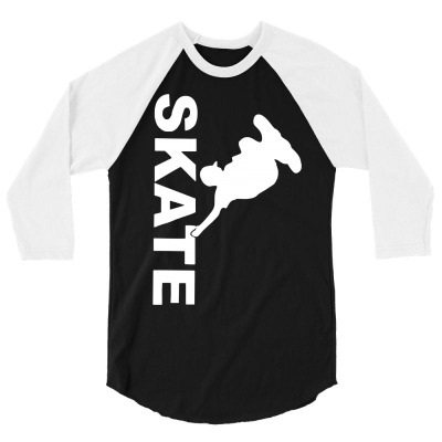 Freestyle Skateboard 3/4 Sleeve Shirt Designed By Kamprett Apparel