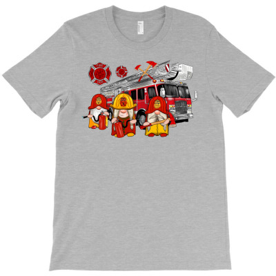 Fire Truck Gnomes T-shirt Designed By Artiststas