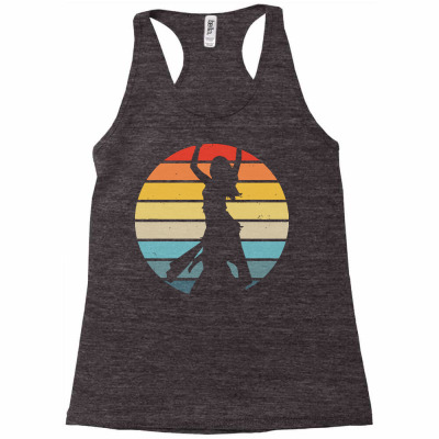 Belly Dancer T  Shirt Belly Dancer Silhouette On A Distressed Retro Su Racerback Tank Designed By Awalsh526