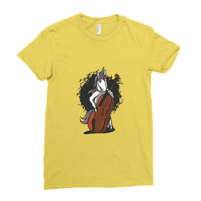 Cello Unicorn Gift Unicorns Ladies Fitted T-shirt Designed By Blackstone