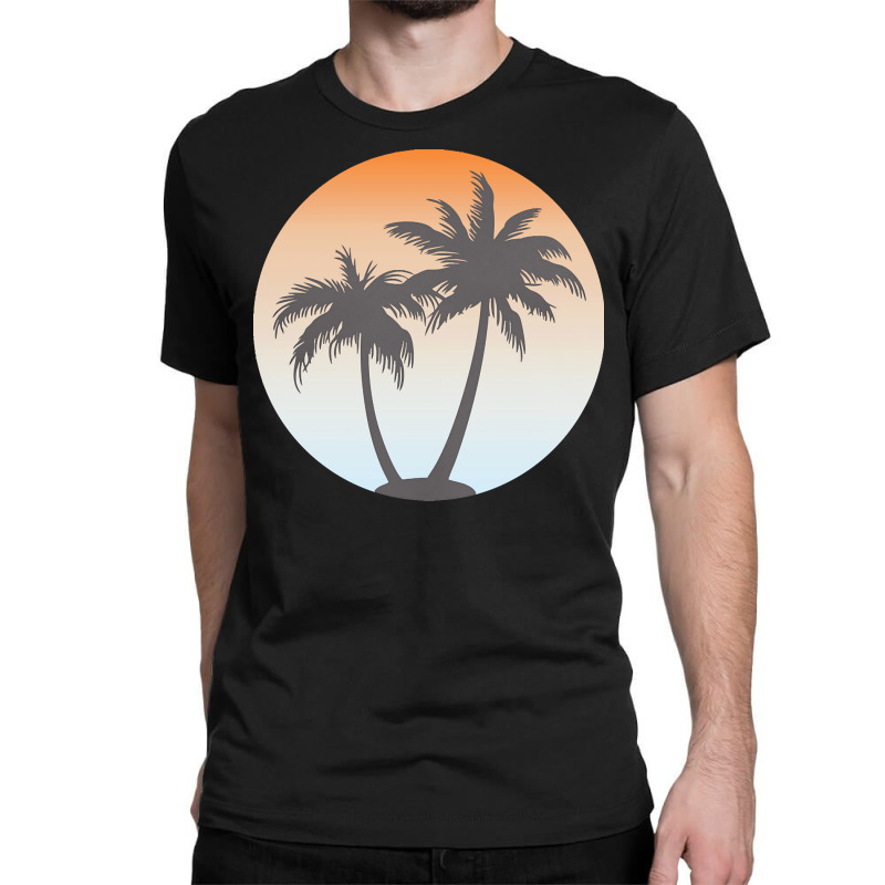 Holiday T  Shirt Coconut Tree On Beach T  Shirtby Arashbeathew Classic T-shirt | Artistshot