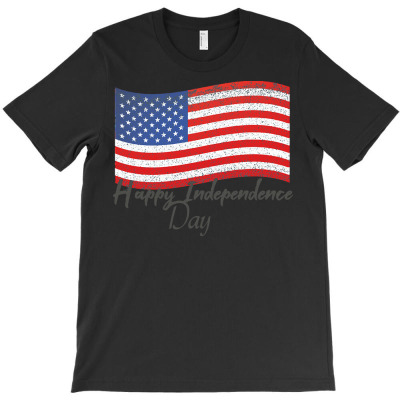 Independence Day T  Shirthappy Independence Day Usa T  Shirt T-shirt Designed By John Mckeown