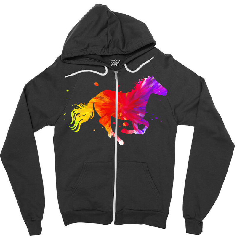 Horse T  Shirt Colorful Horse T  Shirt Zipper Hoodie | Artistshot