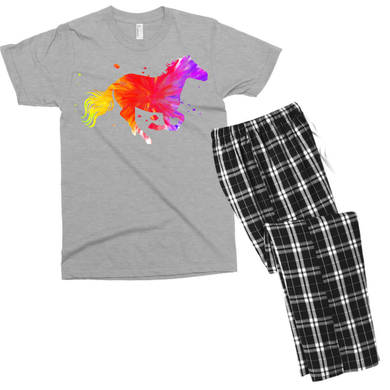 Horse T  Shirt Colorful Horse T  Shirt Men's T-shirt Pajama Set | Artistshot