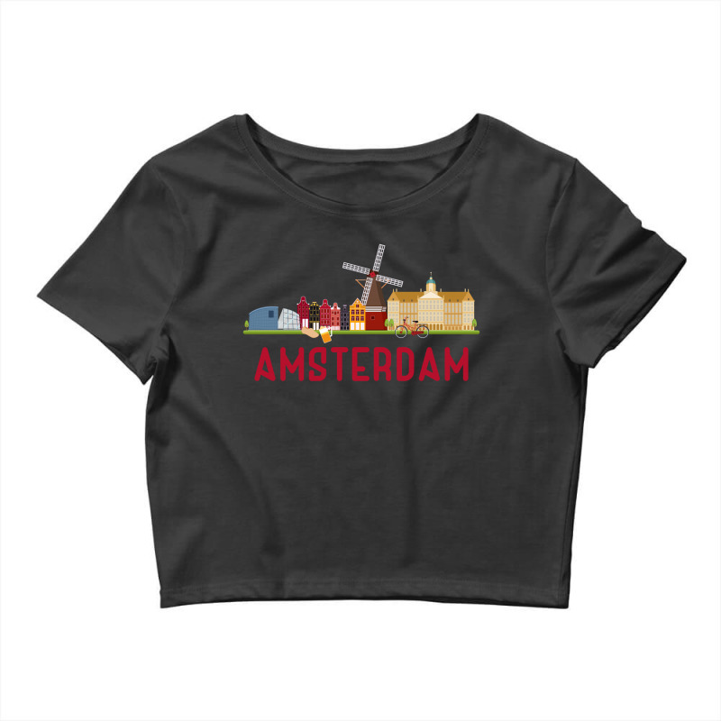 Amsterdam Skyline Crop Top | Artistshot