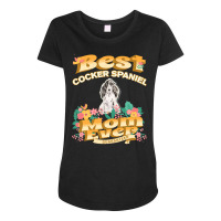 Dog Moms T  Shirt Best Cocker Spaniel Mom   Dog Mom, Dog Owner Gifts T Maternity Scoop Neck T-shirt | Artistshot