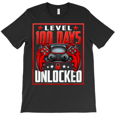 Level 100 Days Of School Unlocked 100th Back To School T Shirt T-shirt Designed By Kaylasana