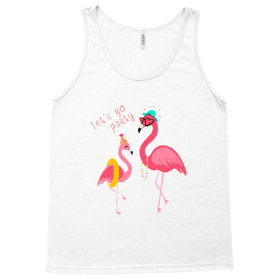 Party Flamingos Tank Top Designed By Surawisesar
