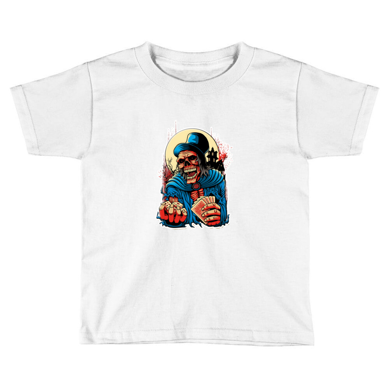 Skull Playing Gambling Toddler T-shirt | Artistshot