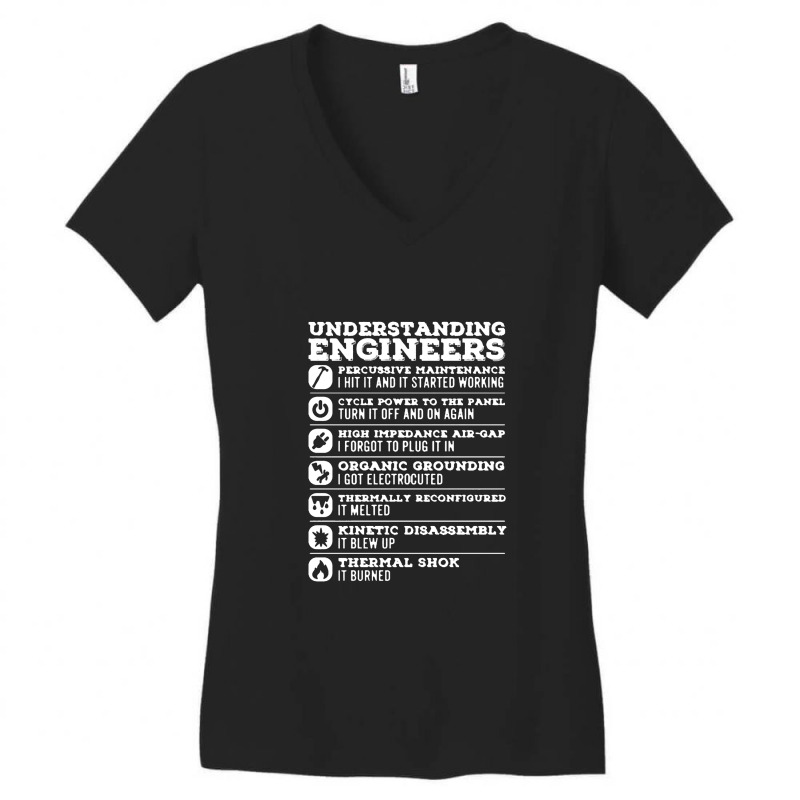 Understanding Engineers Funny Women's V-Neck T-Shirt by barbarkah | Artistshot