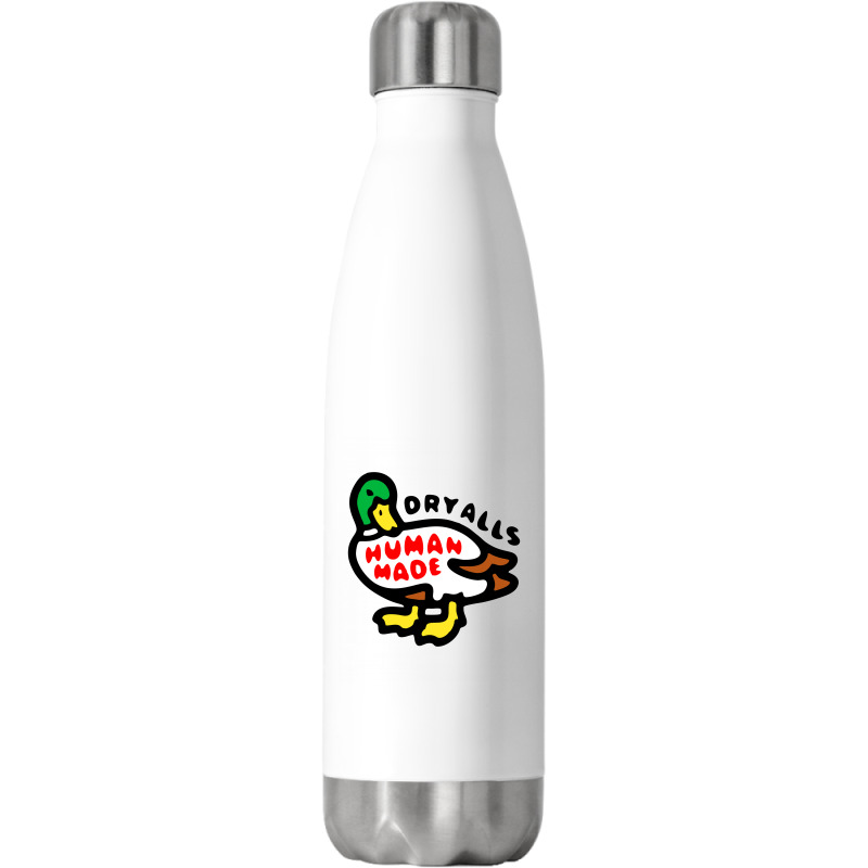 Human Made Duck Stainless Steel Water Bottle. By Artistshot