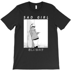 Custom Sad Girl Anime Waifu Material Street Aesthetic Vaporwave Manga  Hentai T-shirt By Dimensionalxone - Artistshot