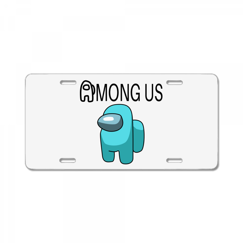 Mong Us Cyan License Plate | Artistshot