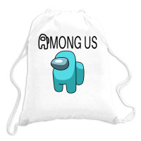 Mong Us Cyan Drawstring Bags | Artistshot