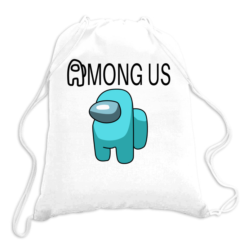 Mong Us Cyan Drawstring Bags | Artistshot