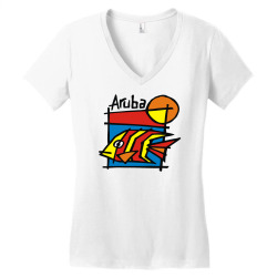 aruba Women's V-Neck T-Shirt | Artistshot