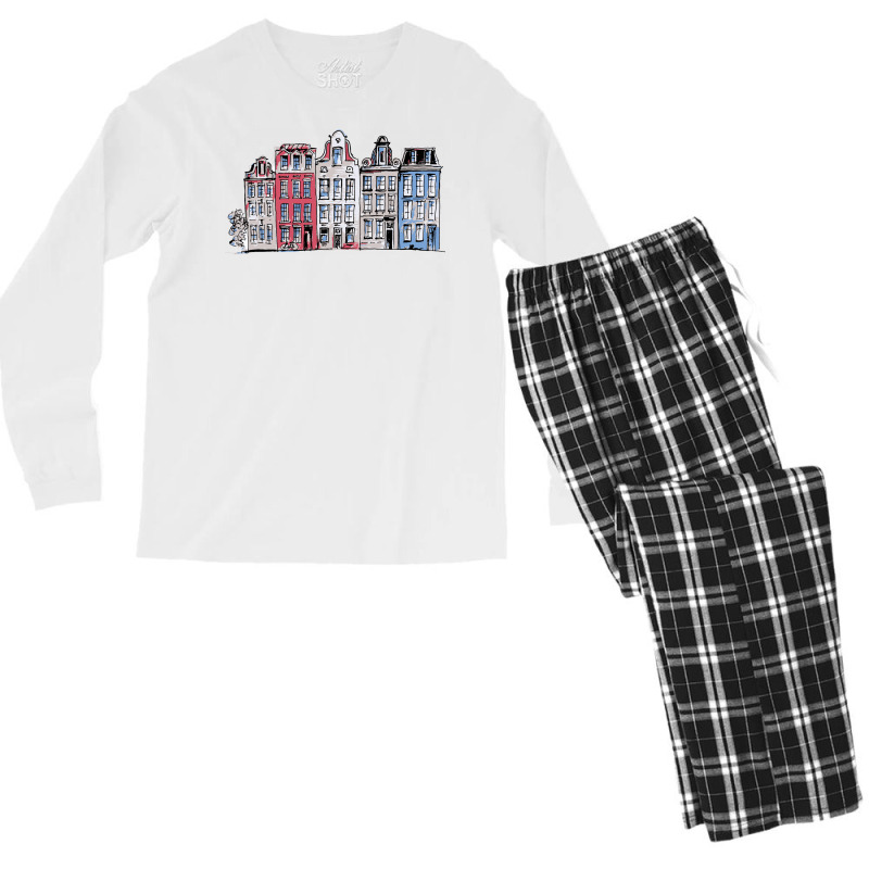 Amsterdam Men's Long Sleeve Pajama Set by Chiks | Artistshot