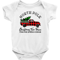 North Pole Christmas Tree Baby Bodysuit | Artistshot