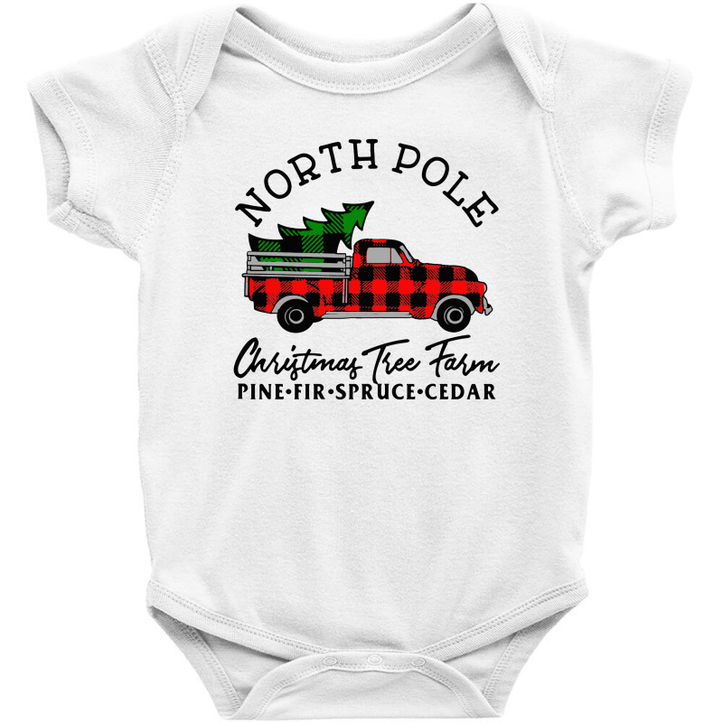 North Pole Christmas Tree Baby Bodysuit by mirazjason | Artistshot