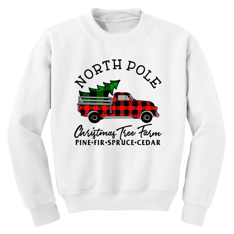 North Pole Christmas Tree Youth Sweatshirt by mirazjason | Artistshot