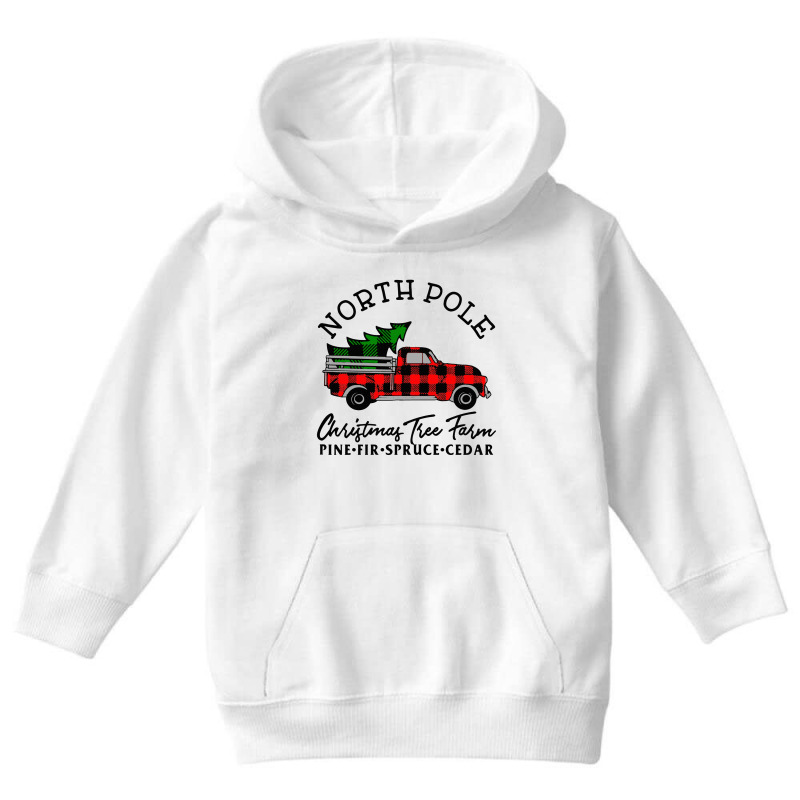 North Pole Christmas Tree Youth Hoodie by mirazjason | Artistshot