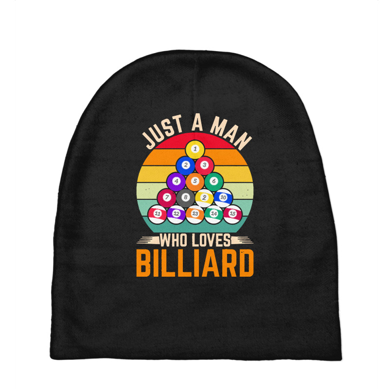 Billiard T  Shirt Man Snooker Player Hobby Pool Billiard T  Shirt Baby Beanies | Artistshot