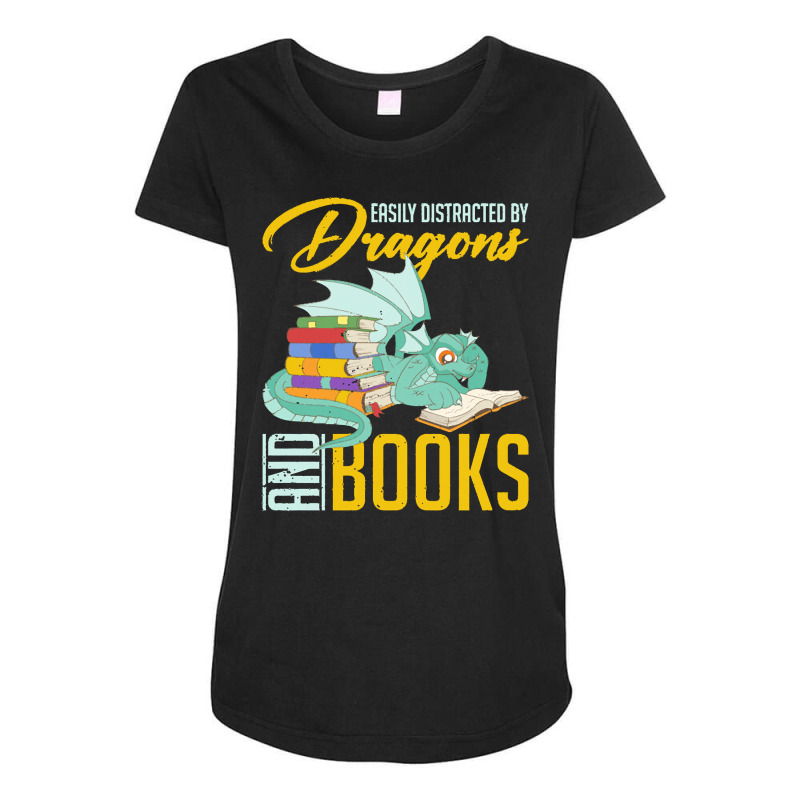 Book Dragon T  Shirt Book Lover Magical Animal Reading Book Dragon T Maternity Scoop Neck T-shirt by freddy08359 | Artistshot