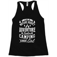 Camp Camping Girl Gifts Camper Tee Happy Camper Girls Nature Addict Ad Racerback Tank | Artistshot