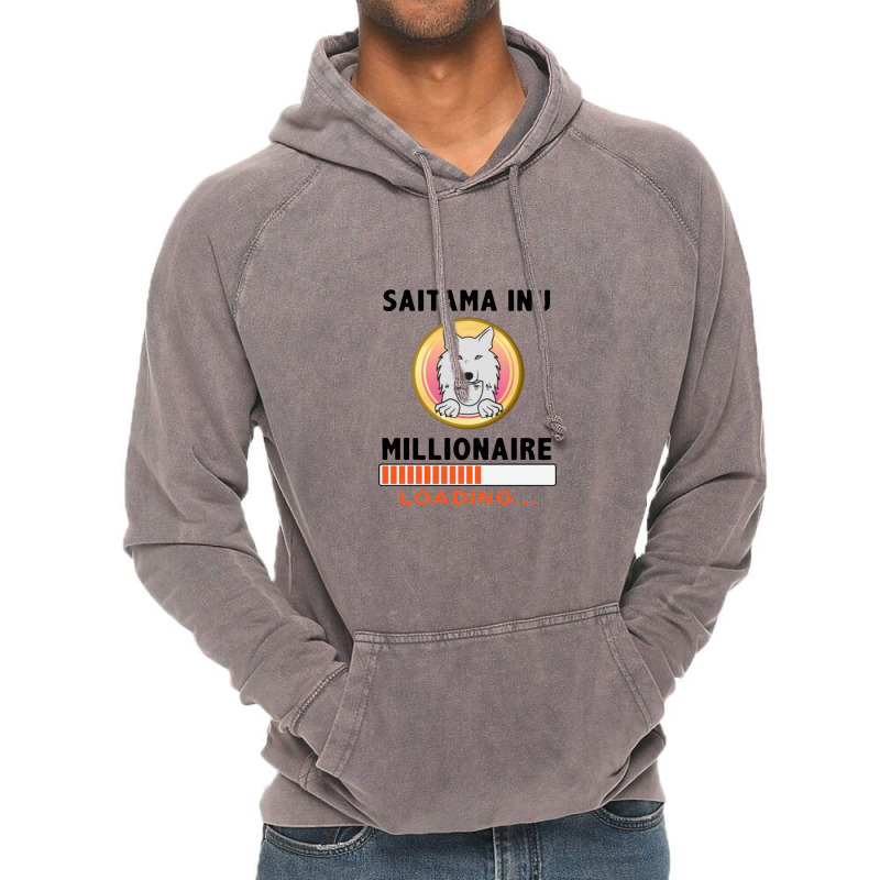 Saitama Inu Coin Crypto Token Millionaire Vintage Hoodie by jambudemak | Artistshot