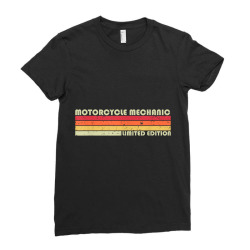 Motorcycle Mechanic Funny Job Title Birthday Worker Idea Ladies Fitted T-shirt Designed By Roger K
