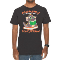 Book Dragon T  Shirt Librarian Reader Funny Bookworm Magical Animal Bo Vintage T-shirt | Artistshot