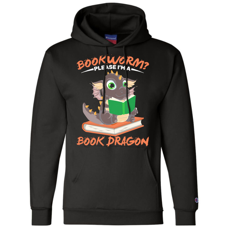 Book Dragon T  Shirt Librarian Reader Funny Bookworm Magical Animal Bo Champion Hoodie by freddy08359 | Artistshot