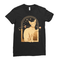 Occult T  Shirt Egyptian Mythology Boho Pagan Sphynx Cat Occult T  Shi Ladies Fitted T-shirt | Artistshot