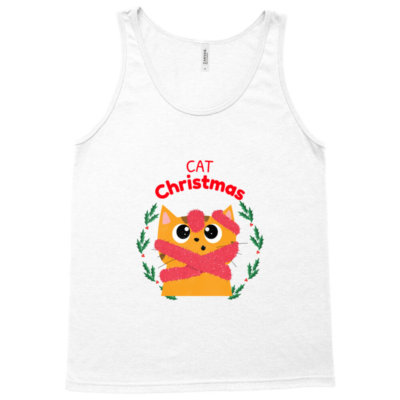 Cat Christmas Tank Top by KimberlyKeiza | Artistshot