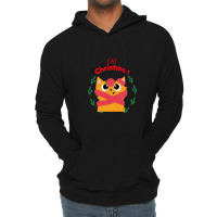 Cat Christmas Lightweight Hoodie | Artistshot