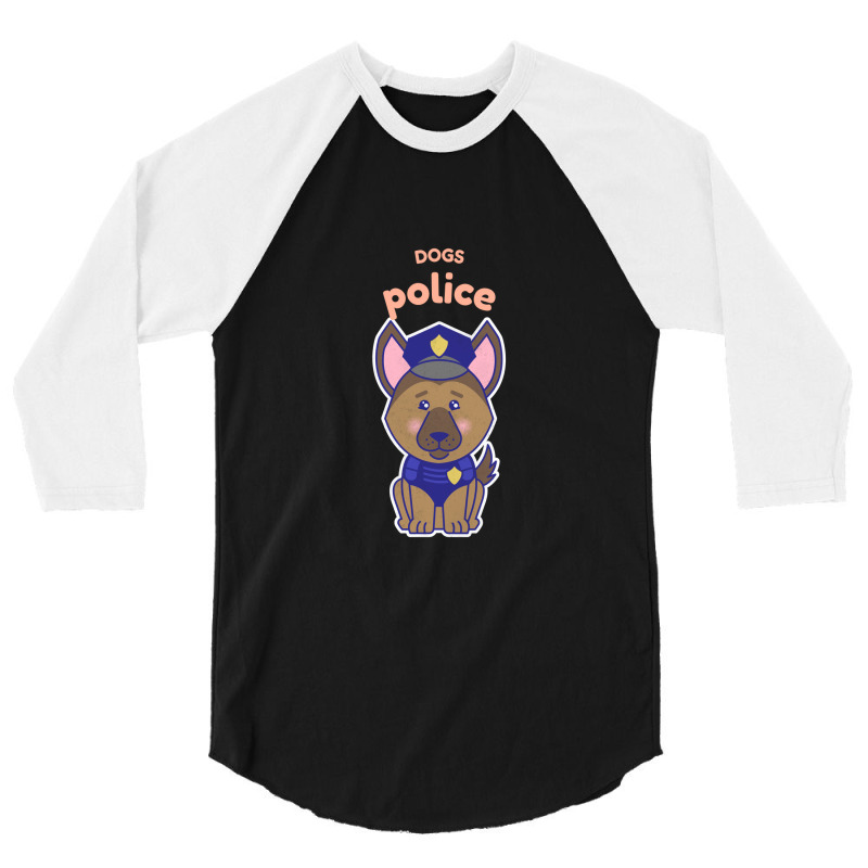 Dog Police 3/4 Sleeve Shirt by KimberlyKeiza | Artistshot