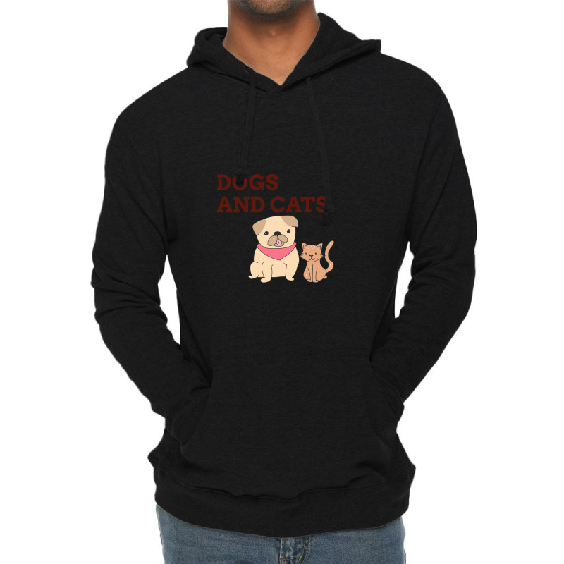 Dogs And Cat Lightweight Hoodie by KimberlyKeiza | Artistshot