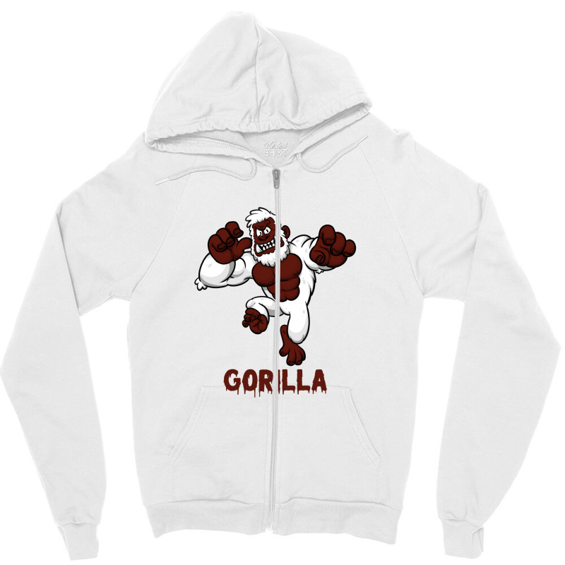 Gorilla Zipper Hoodie by KimberlyKeiza | Artistshot