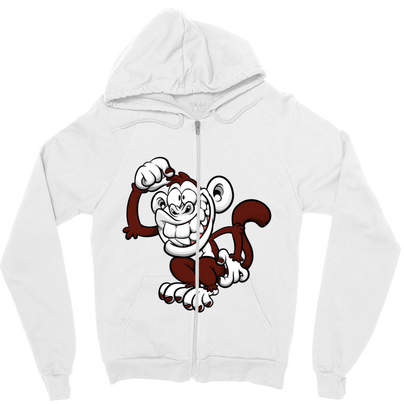 Monkey Cute Zipper Hoodie by KimberlyKeiza | Artistshot