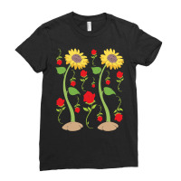 Botanical T  Shirt Floral Nature Sunflowers Garden Flowers Roses Botan Ladies Fitted T-shirt | Artistshot