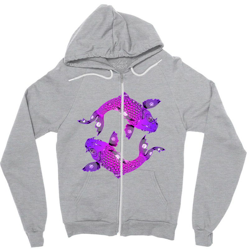 Koi Fish Zipper Hoodie | Artistshot