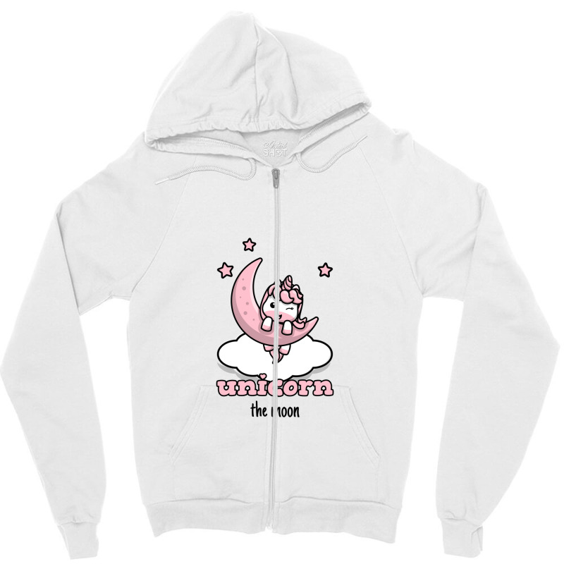 Unicorn Moon Zipper Hoodie by KimberlyKeiza | Artistshot