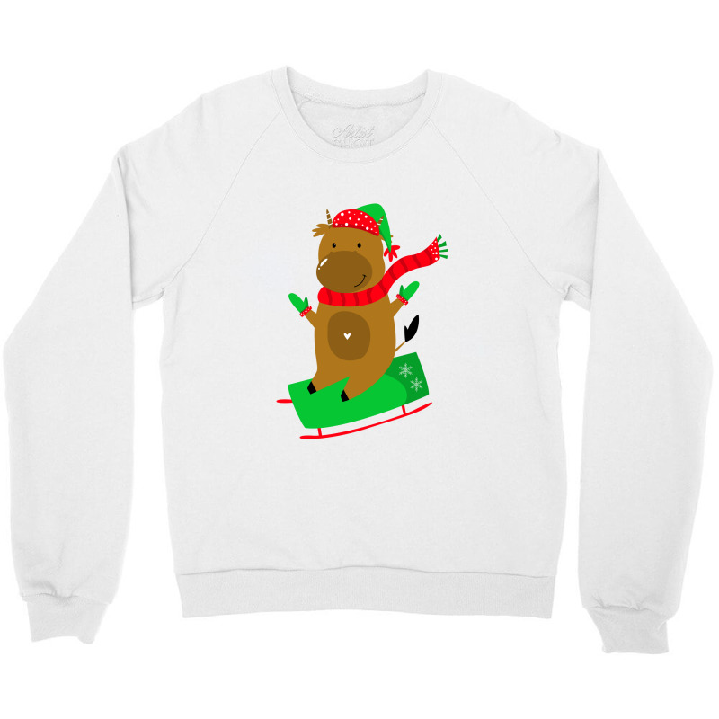 Deer Santa Crewneck Sweatshirt by KimberlyKeiza | Artistshot