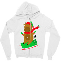 Deer Santa Zipper Hoodie | Artistshot